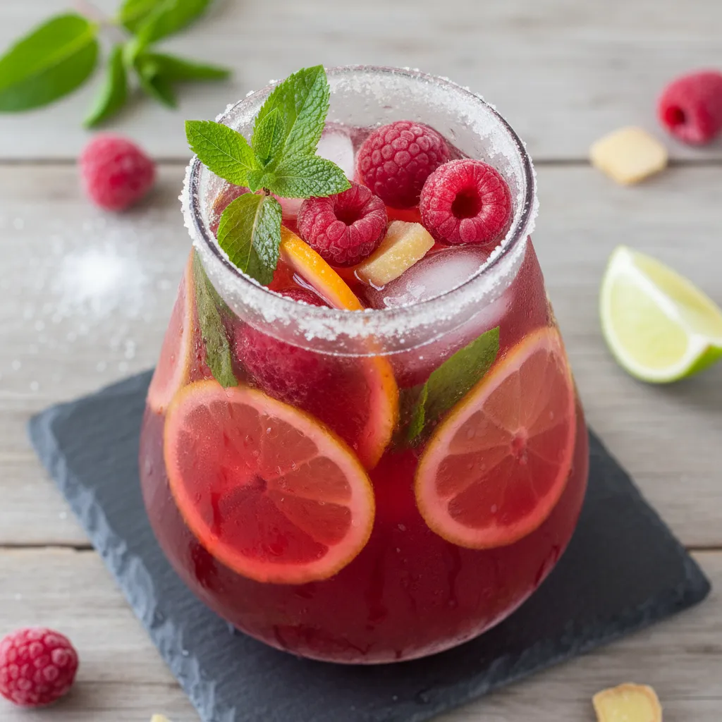 Frosty Raspberry Ginger Citrus Infusion