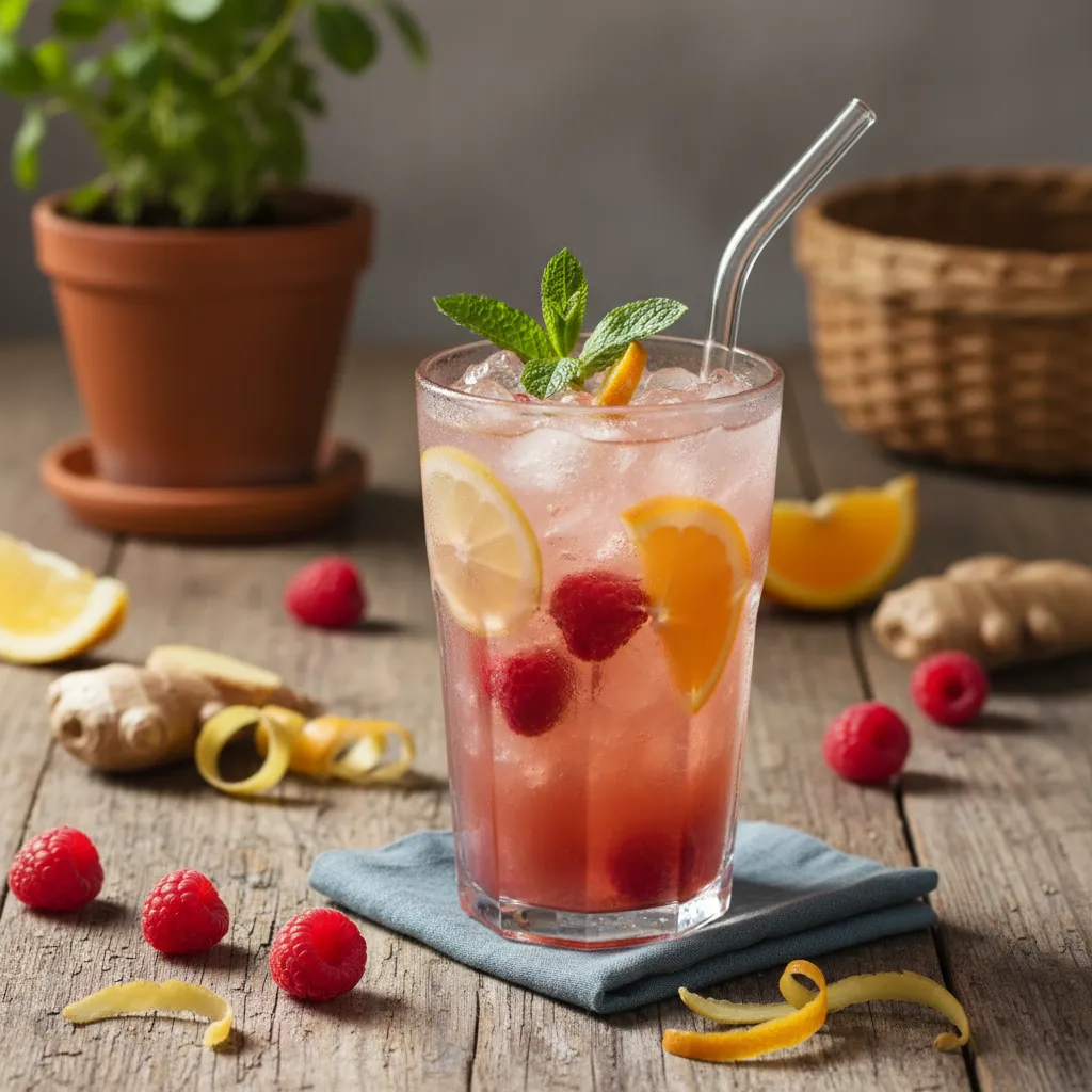 Frosty Raspberry Ginger Citrus Infusion