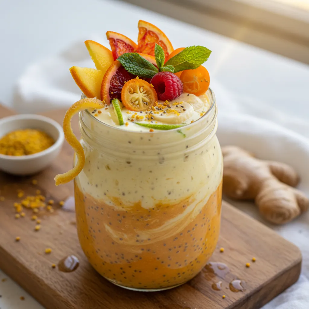 Ginger Citrus Chia Smoothie with a Twist