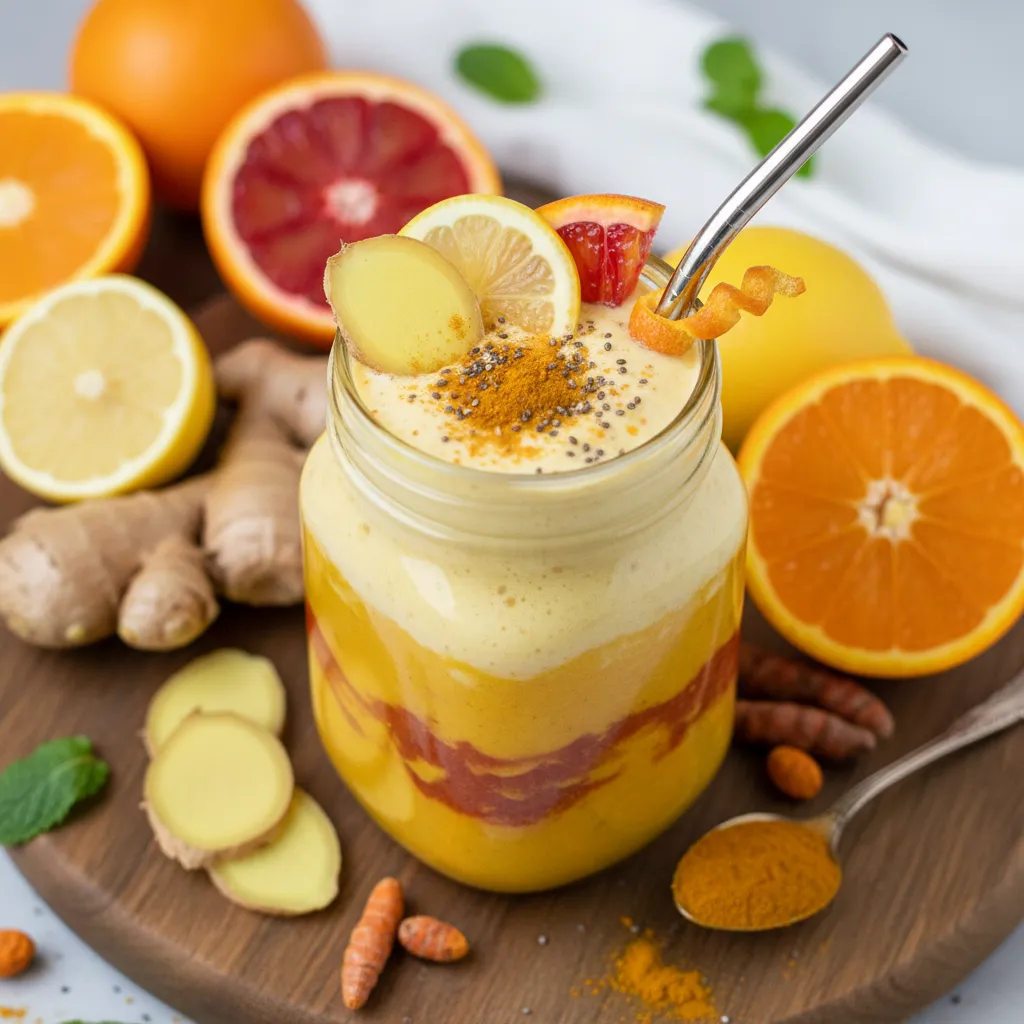 Ginger Citrus Turmeric Immunity Smoothie