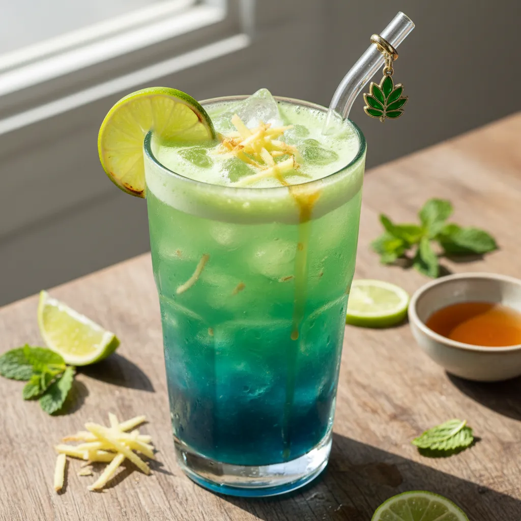 Ginger Lime Spirulina Cooler with Agave Breeze