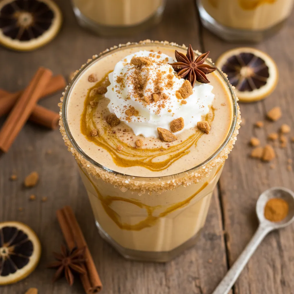 Gingerbread Chai Infusion Smoothie with Turmeric Swirl