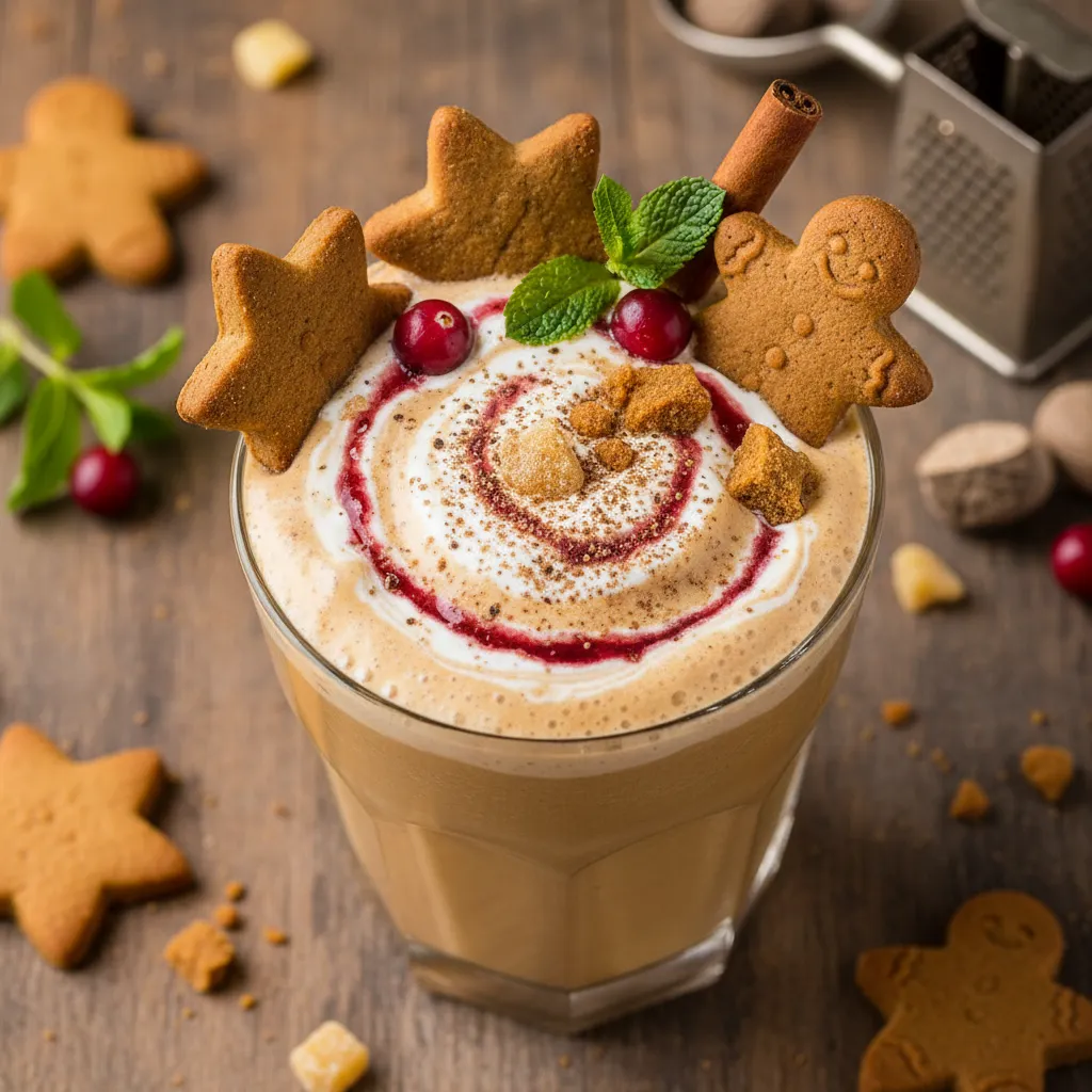 Gingerbread Cookie Smoothie with Nutmeg Infusion