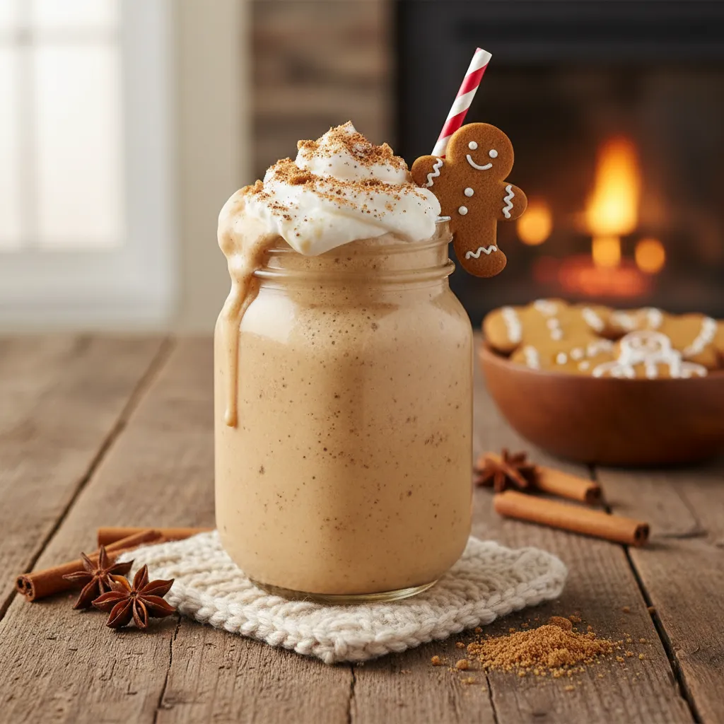 Gingerbread Cookie Smoothie with Nutmeg Infusion