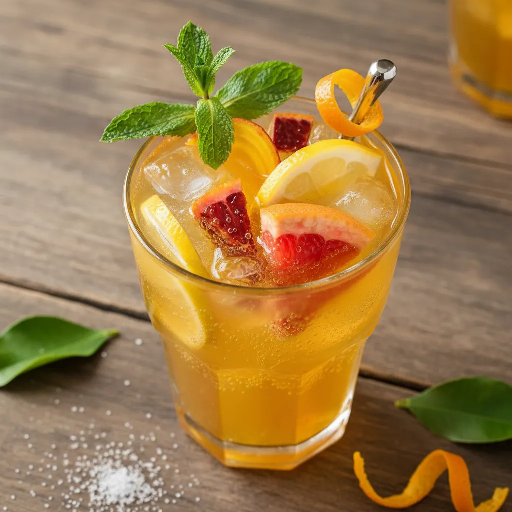 Golden Beet Citrus Refresher: A Sparkling Mocktail