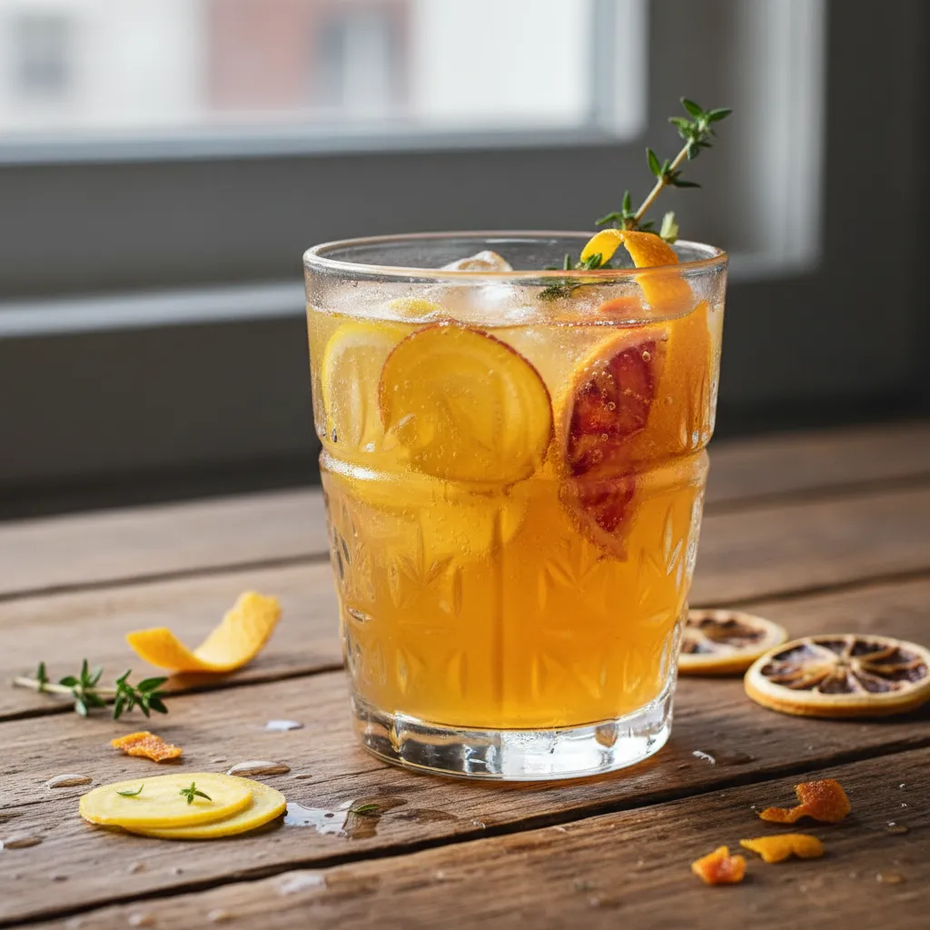 Golden Beet Citrus Refresher: A Sparkling Mocktail