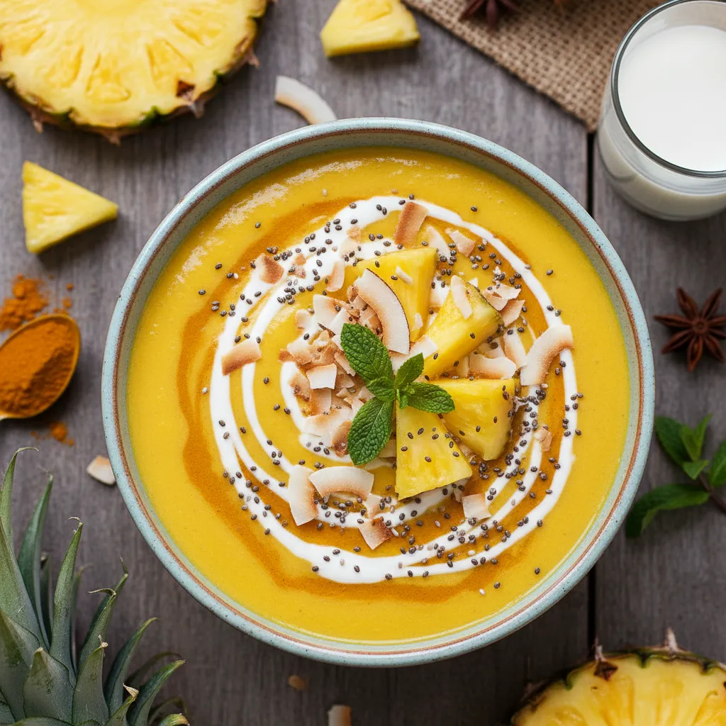 Golden Goddess Turmeric and Pineapple Smoothie