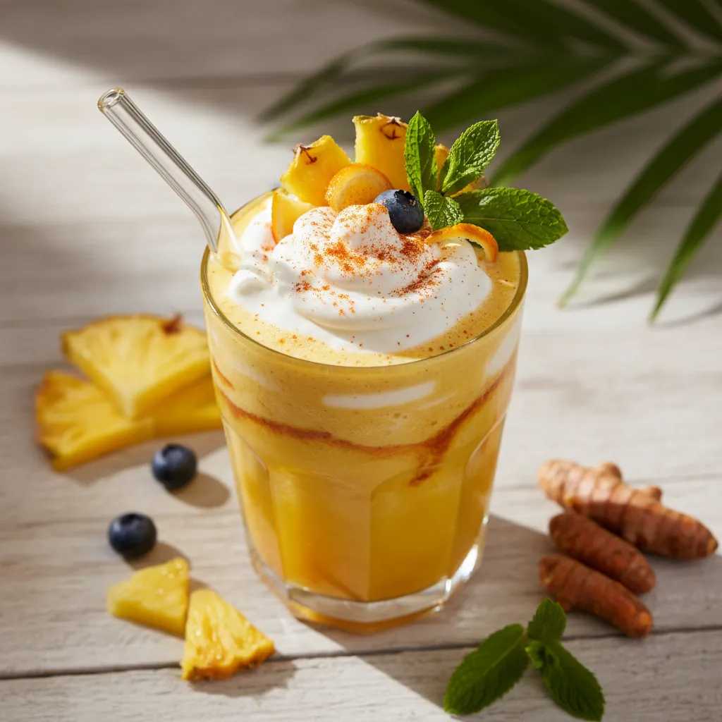 Golden Pineapple Turmeric Refresher Smoothie