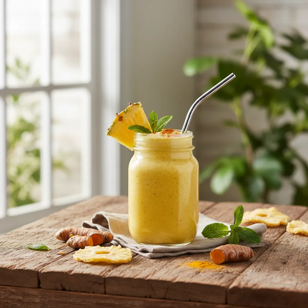 Golden Pineapple Turmeric Refresher Smoothie