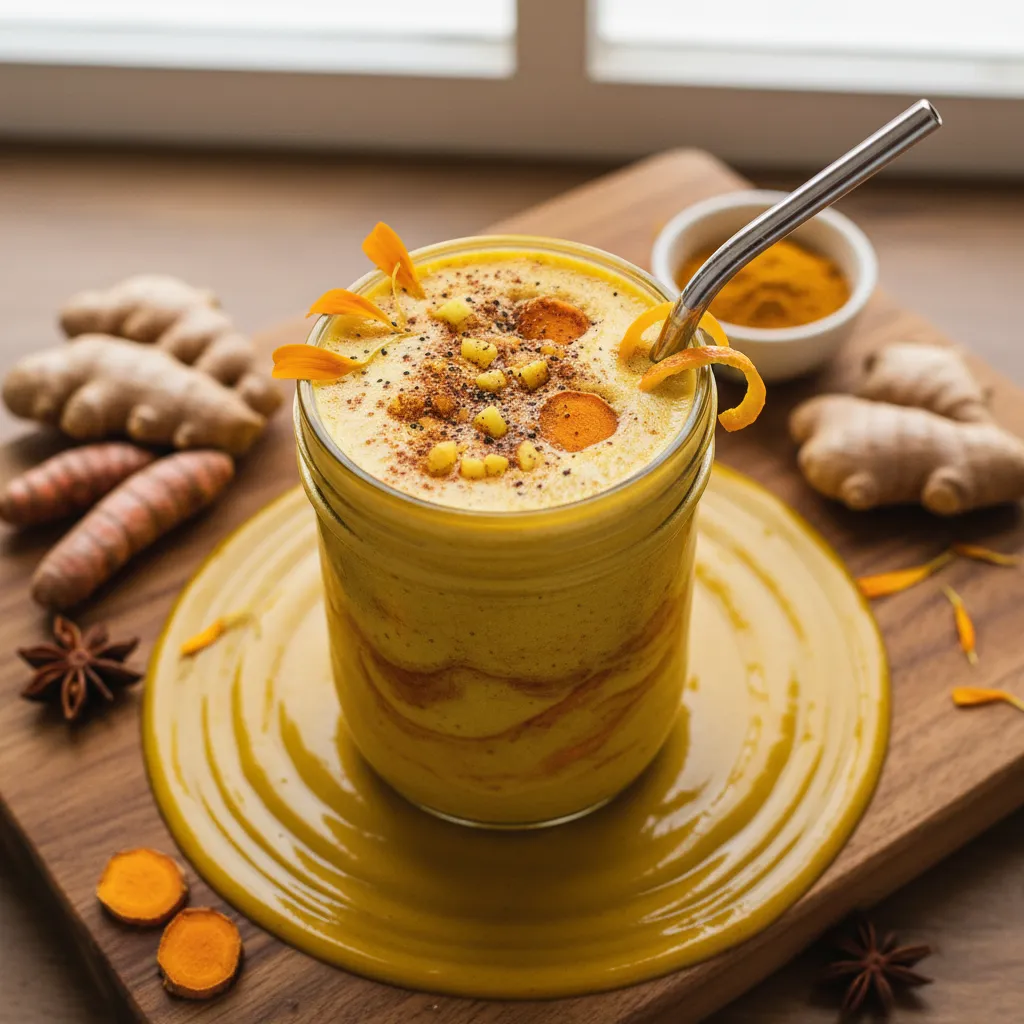 Golden Spice Infusion Smoothie with Ginger and Turmeric