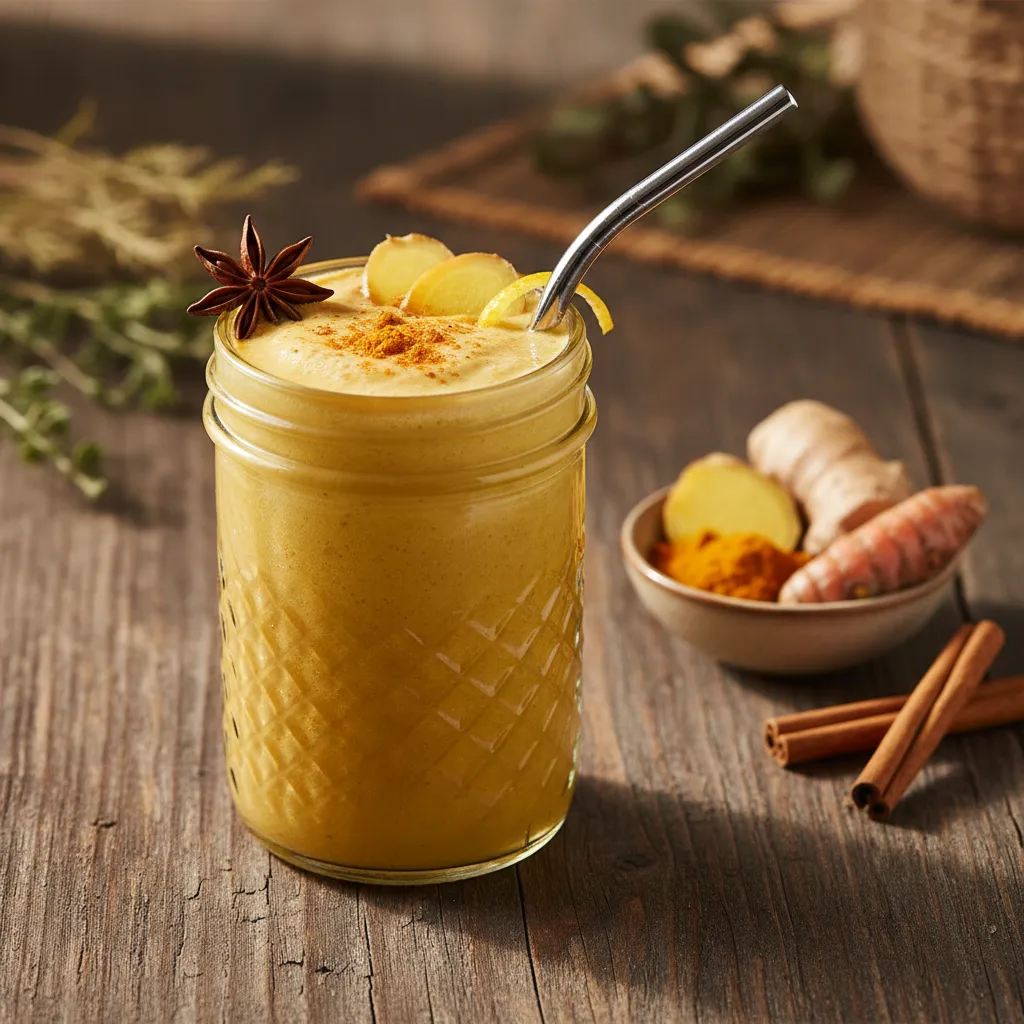 Golden Spice Infusion Smoothie with Ginger and Turmeric