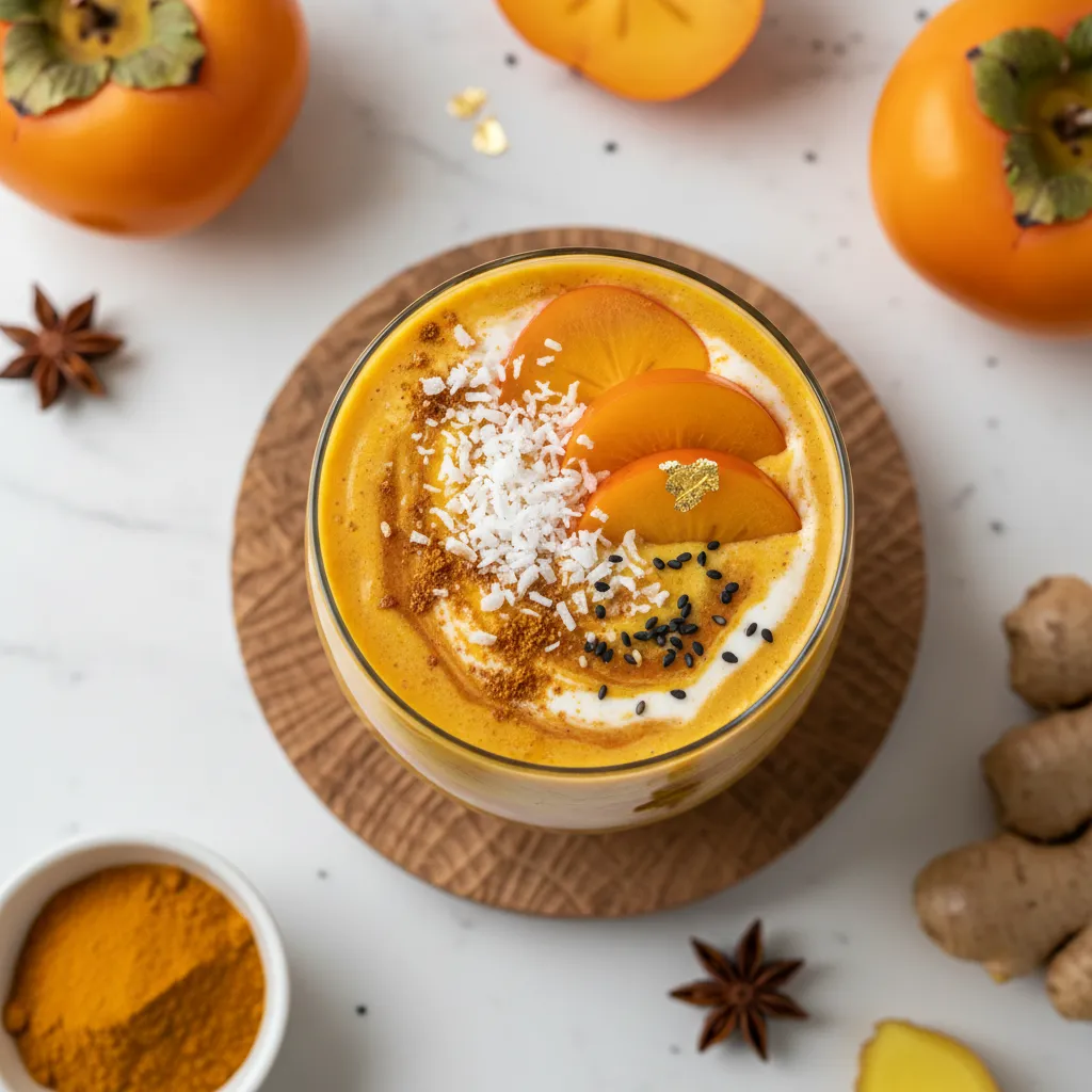 Golden Turmeric Persimmon Smoothie