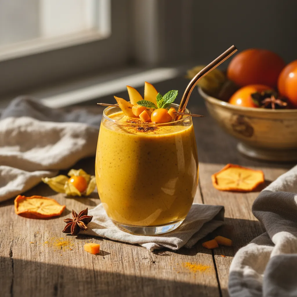 Golden Turmeric Persimmon Smoothie