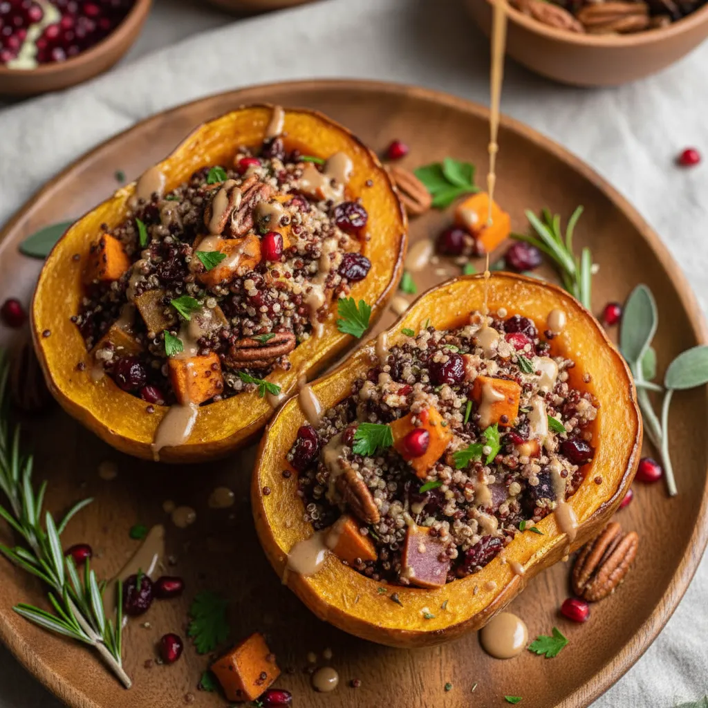 Harvest Harmony Quinoa Stuffed Acorn Squash