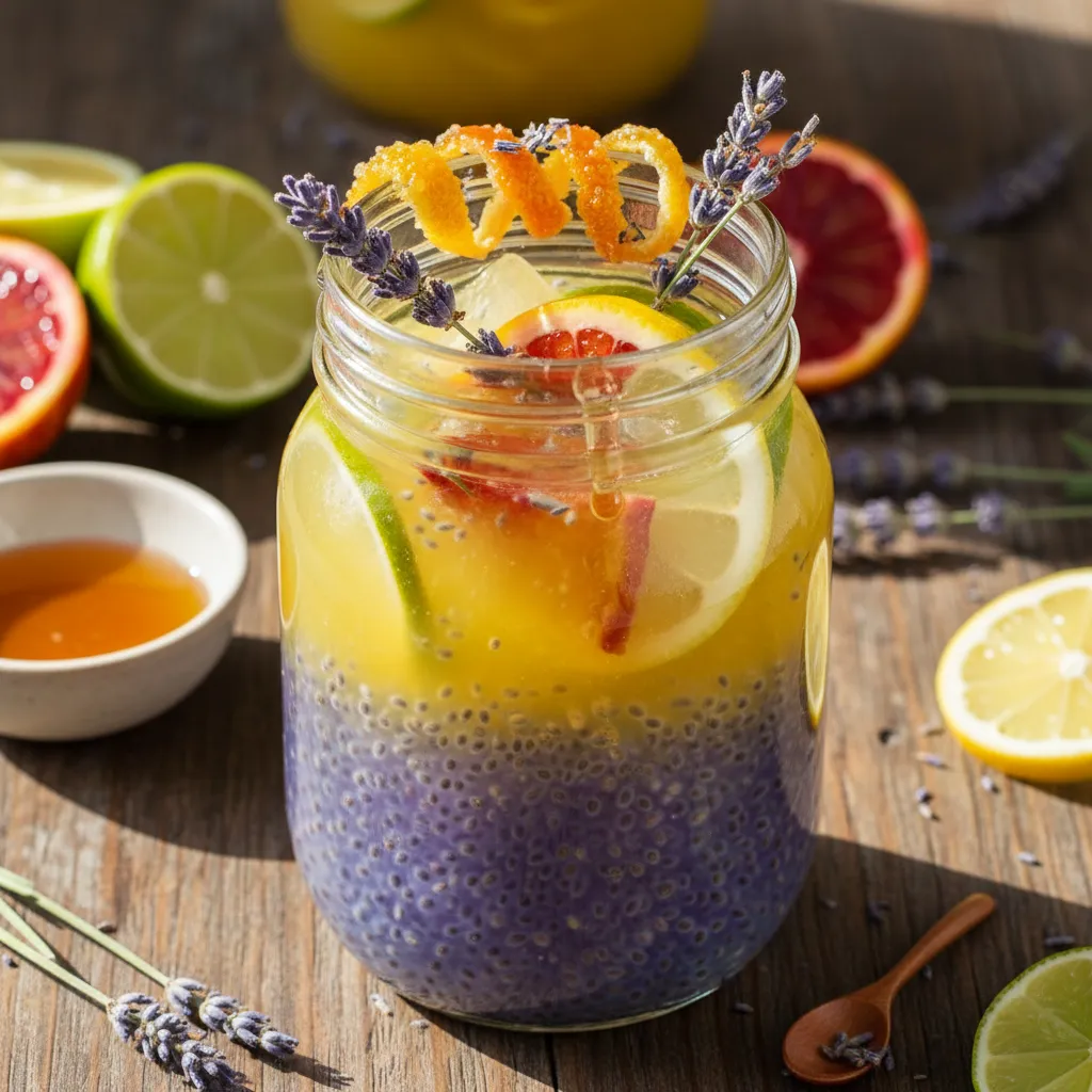 Honey Lavender Citrus Chia Fresca