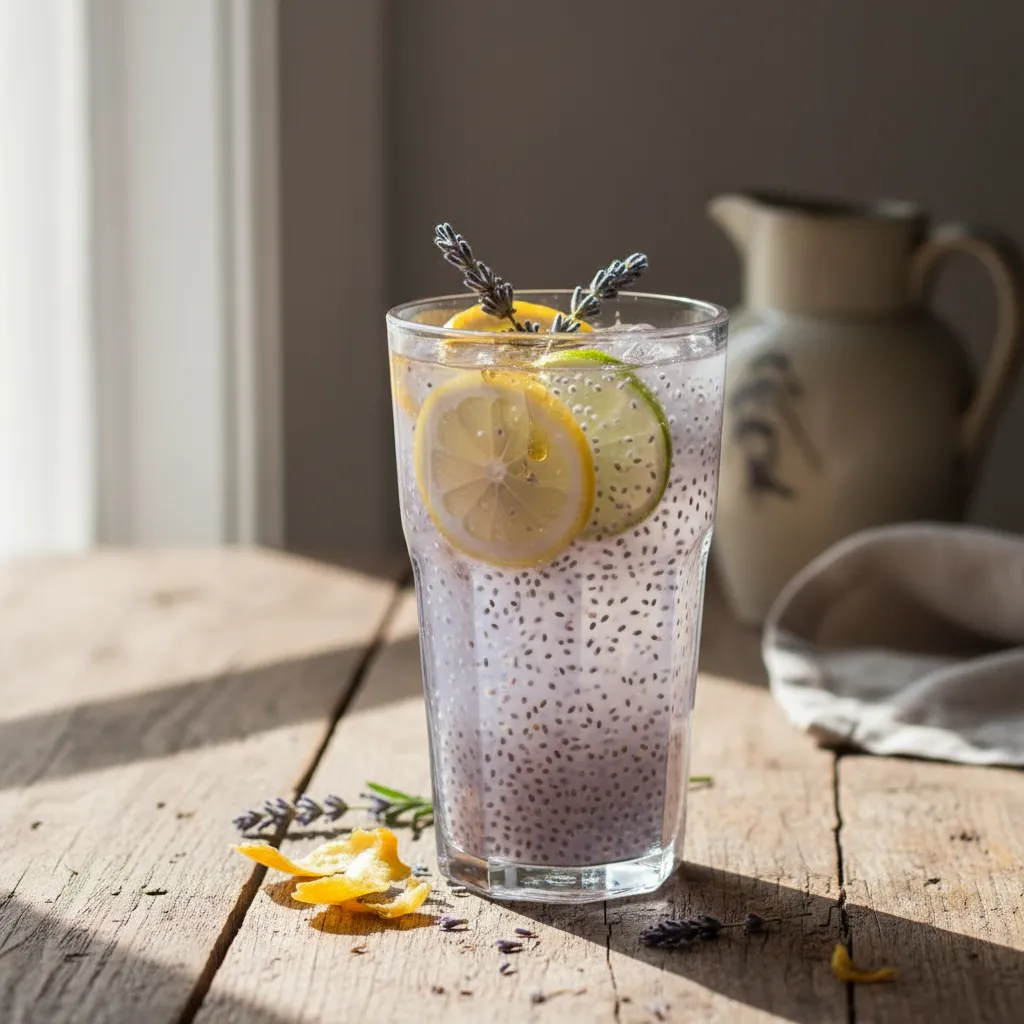 Honey Lavender Citrus Chia Fresca