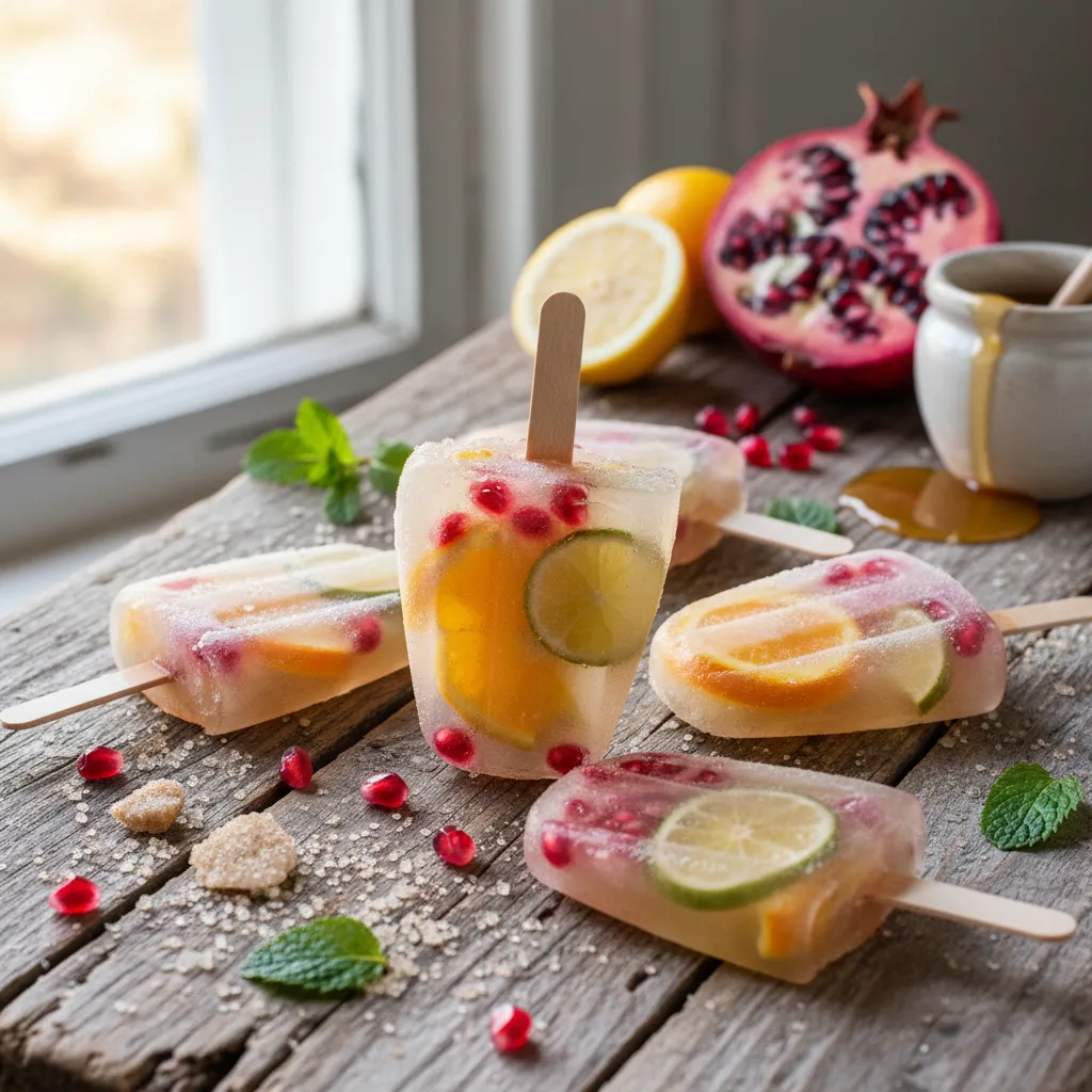Honeyed Pomegranate Citrus Energy Pops