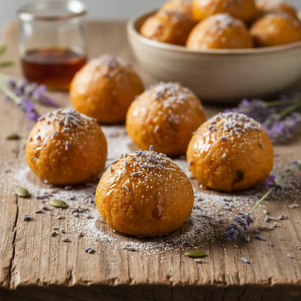 Lavender-Infused Maple Pumpkin Energy Bites