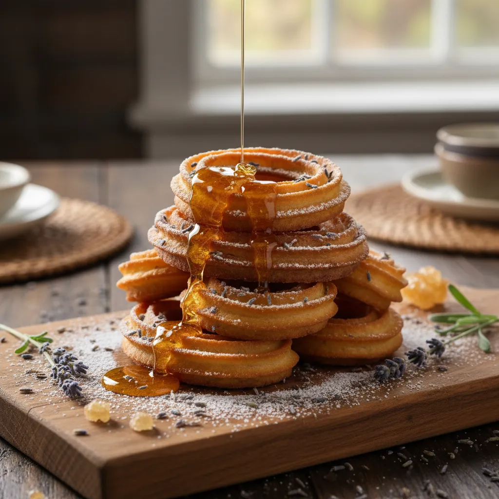 Lavender-Infused Sweet Potato Churros with Honey Drizzle