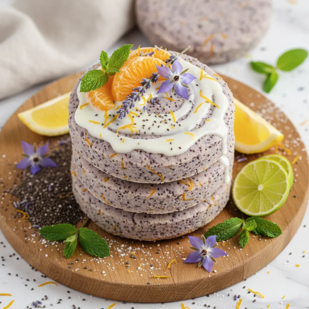 Lavender Citrus Chia Bliss Cakes