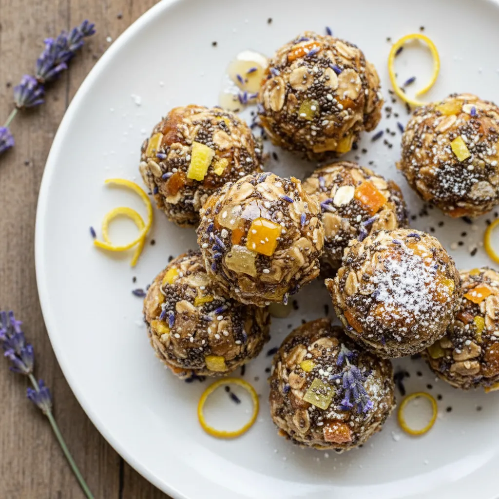 Lavender Citrus Chia Seed Energy Clusters