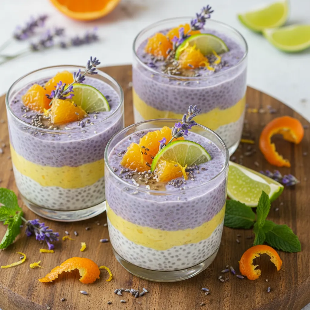 Lavender Honey Citrus Chia Cups