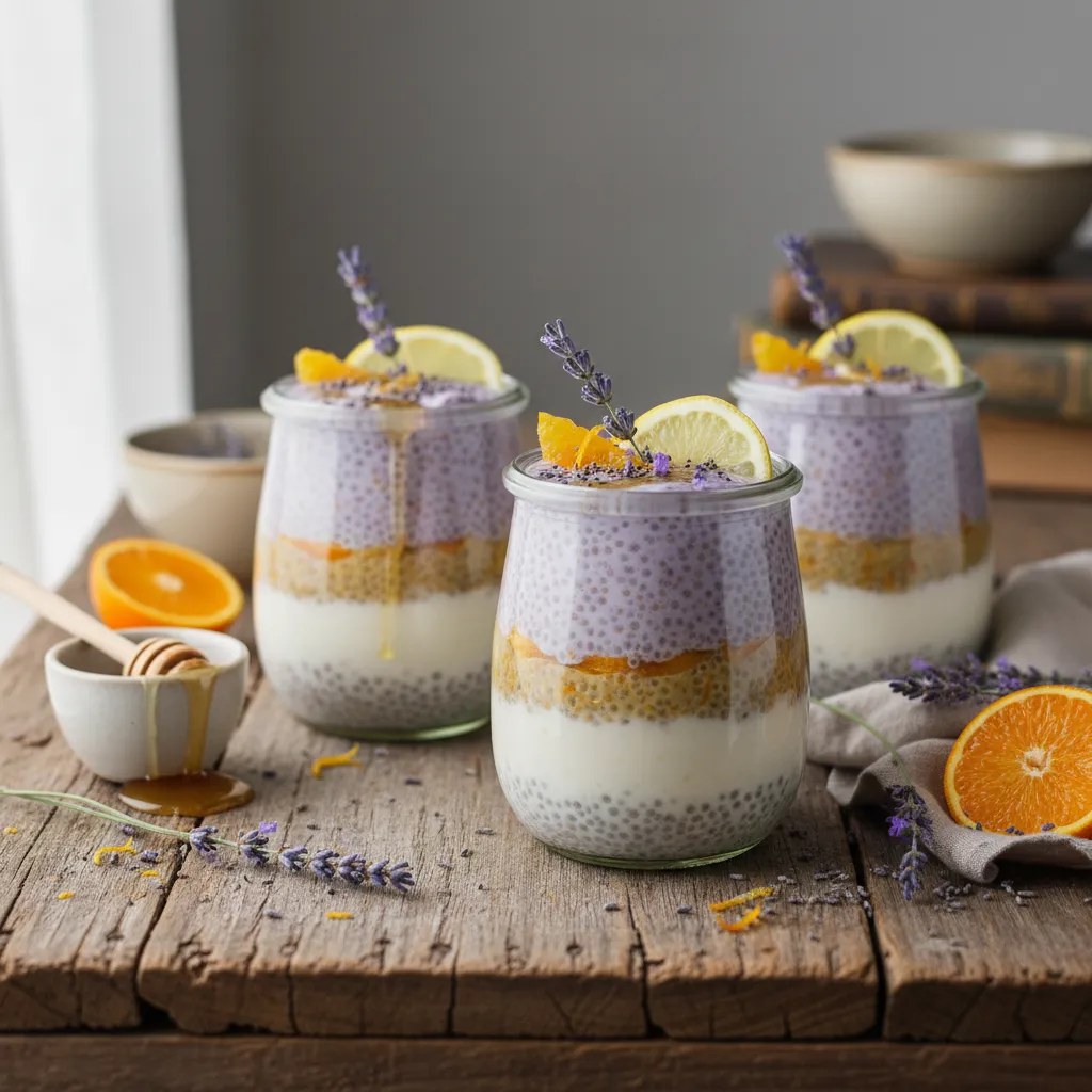 Lavender Honey Citrus Chia Cups