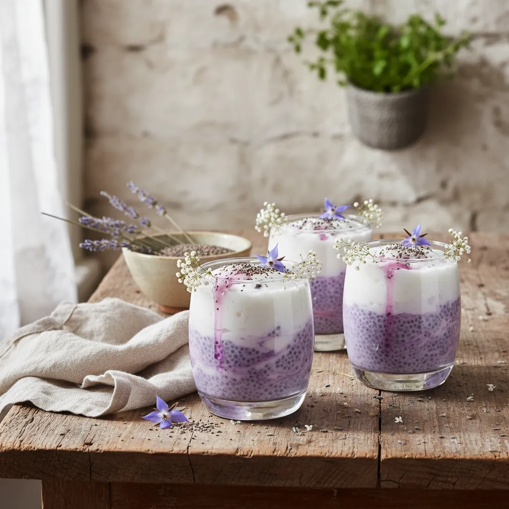 Lavender Infused Chia Blossom Cups