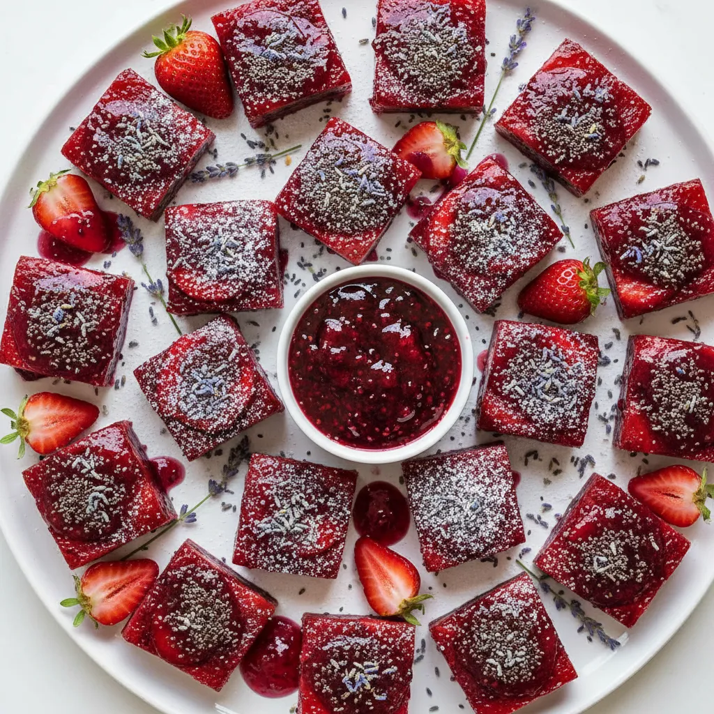 Lavender Infused Strawberry Chia Jam Bites