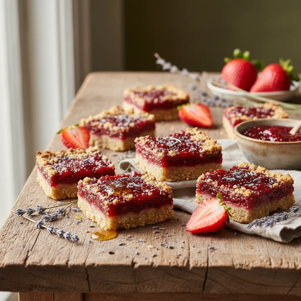 Lavender Infused Strawberry Chia Jam Bites