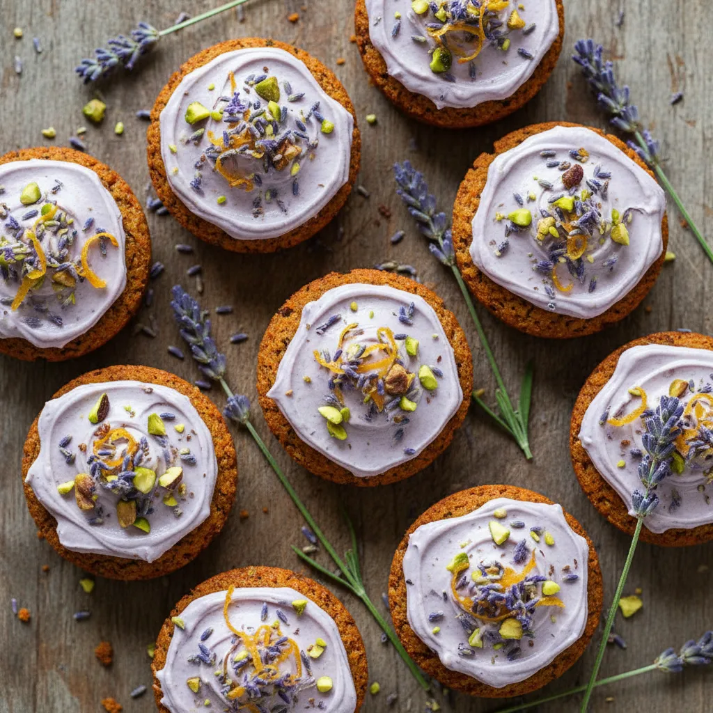 Lavender Infused Vegan Carrot Cake Bites