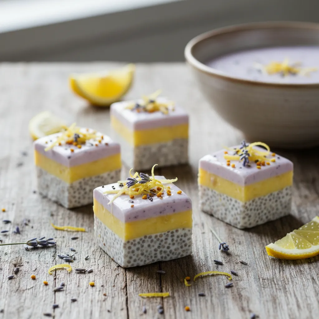 Lavender Lemon Bliss Chia Pudding Bites
