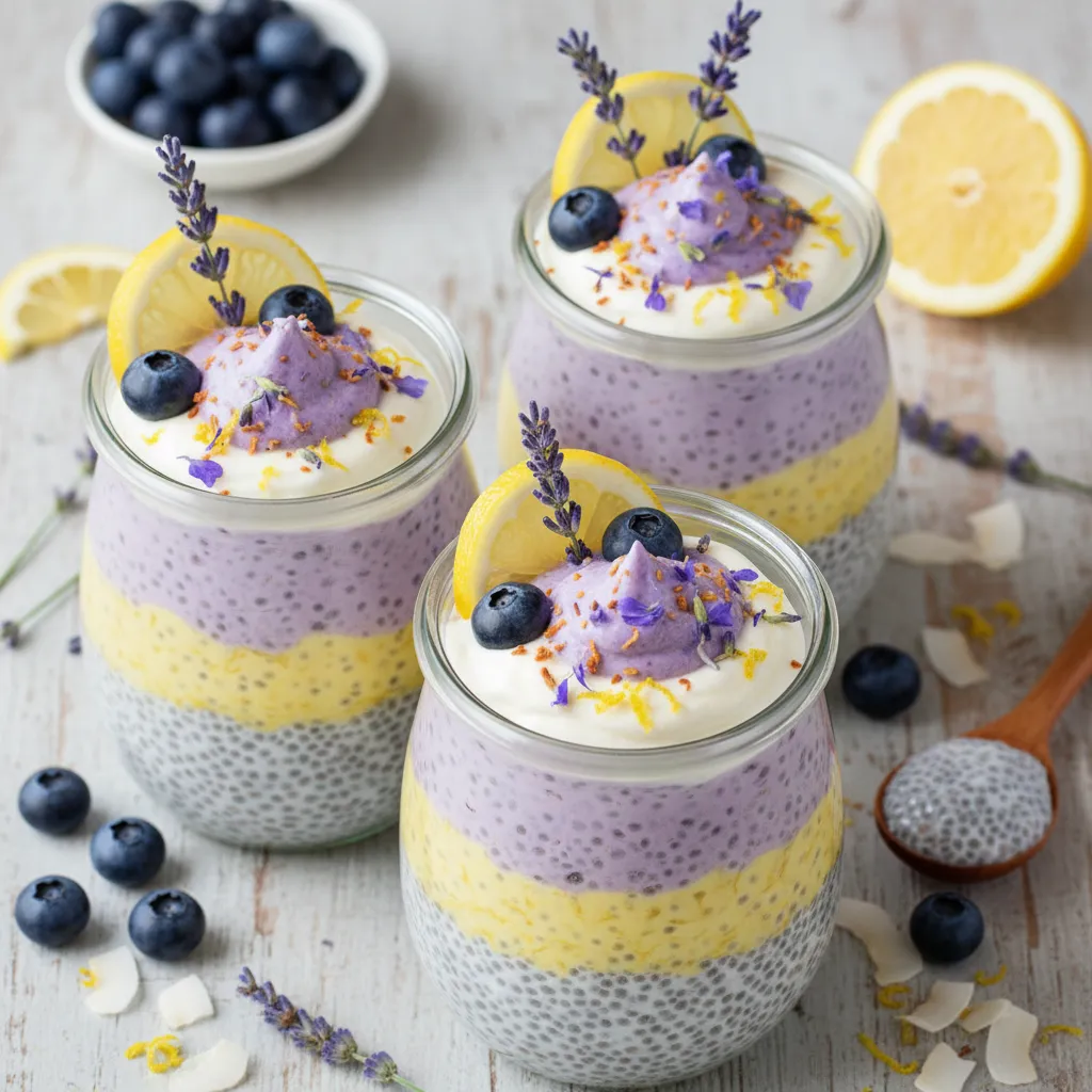 Lavender Lemon Bliss Chia Pudding Cups