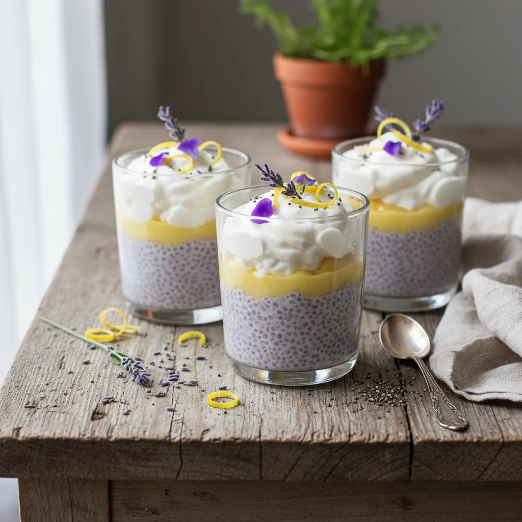 Lavender Lemon Bliss Chia Pudding Cups