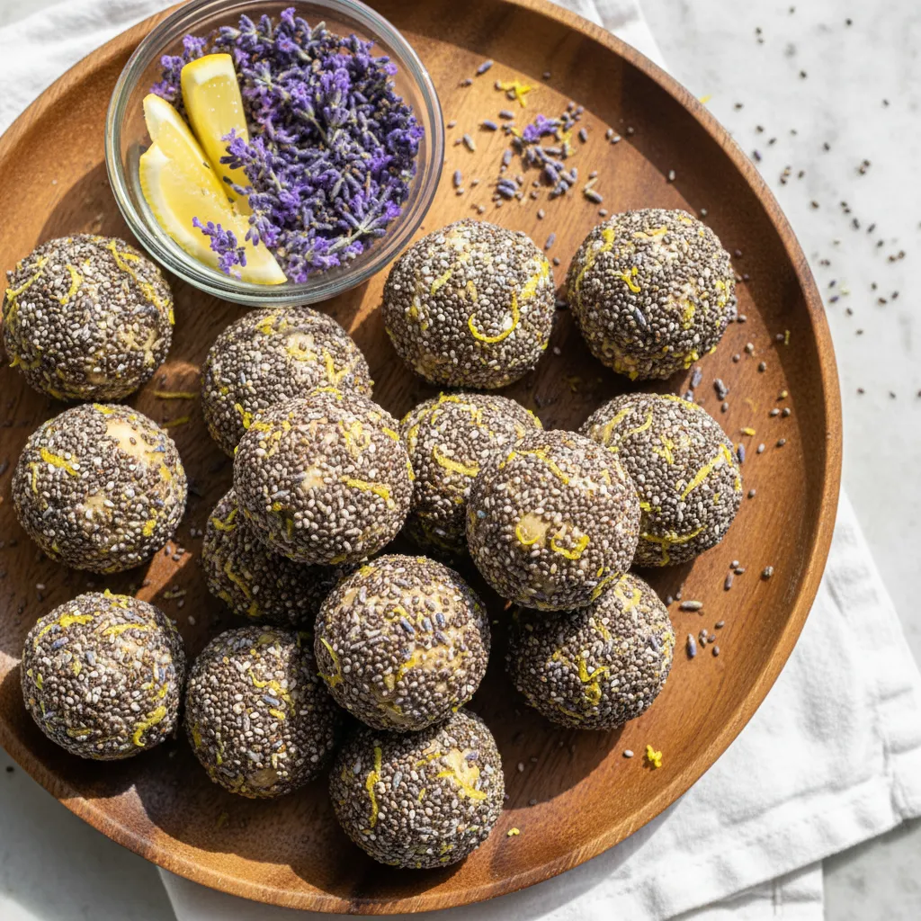 Lavender Lemon Chia Seed Energy Balls