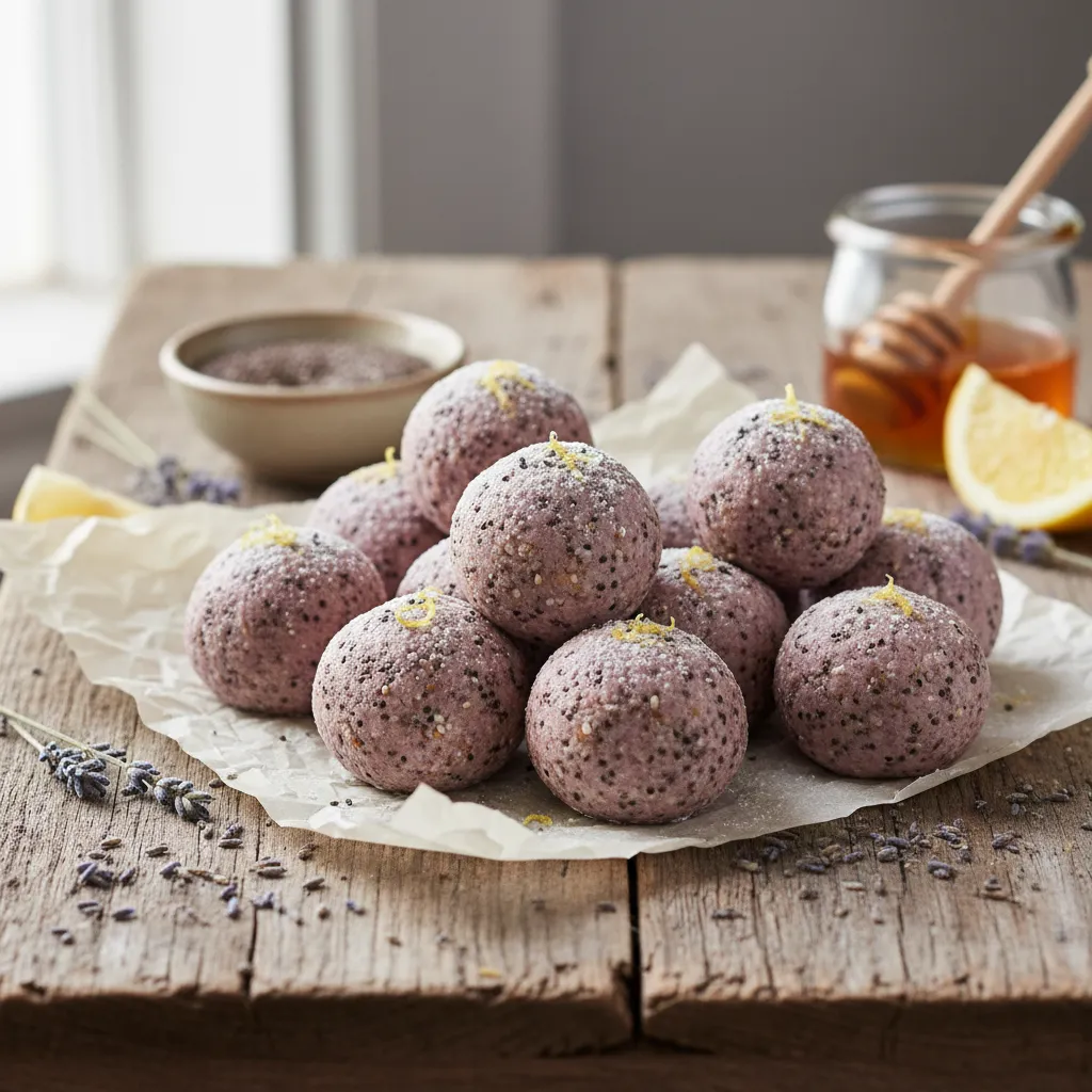 Lavender Lemon Chia Seed Energy Balls