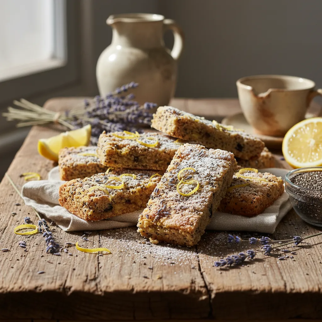 Lavender Lemon Chia Seed Energy Bars