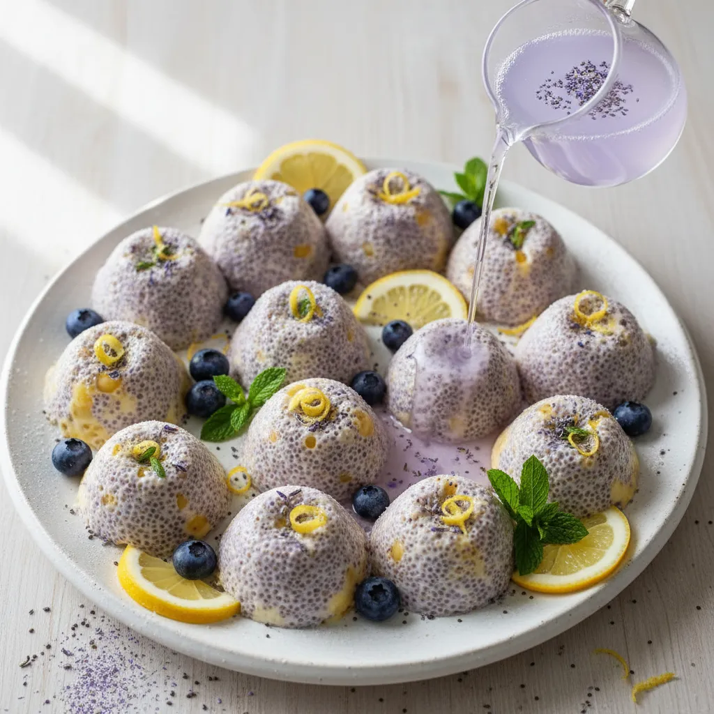 Lavender Lemonade Chia Burst Bites