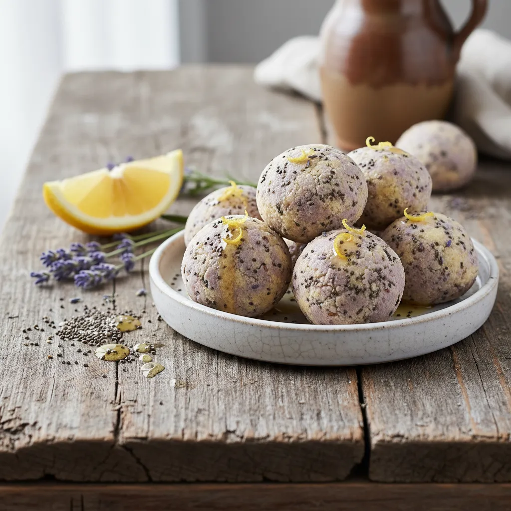 Lavender Lemonade Chia Burst Bites