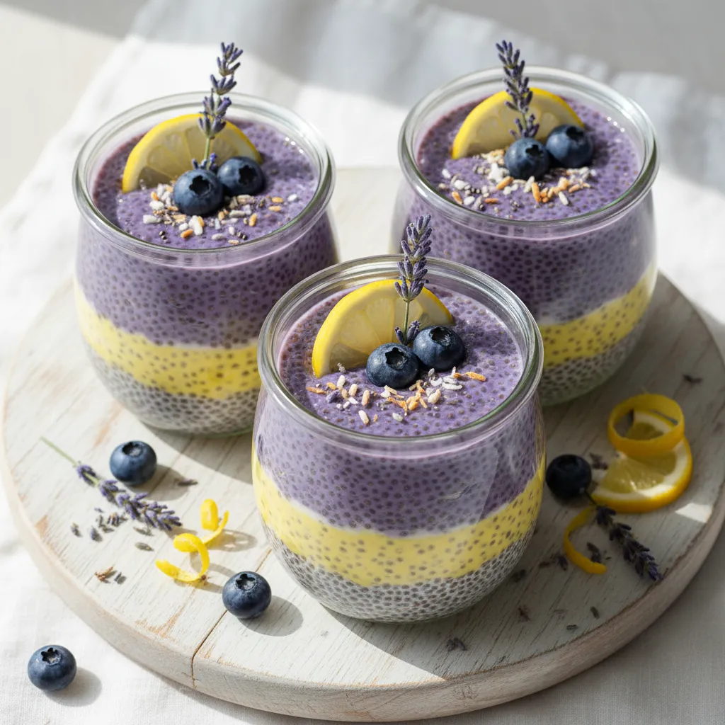 Lavender Lemonade Chia Pudding Cups