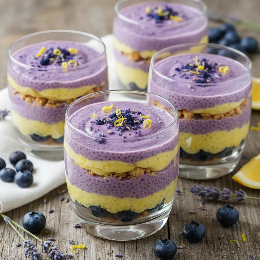 Lavender Lemonade Chia Pudding Parfaits