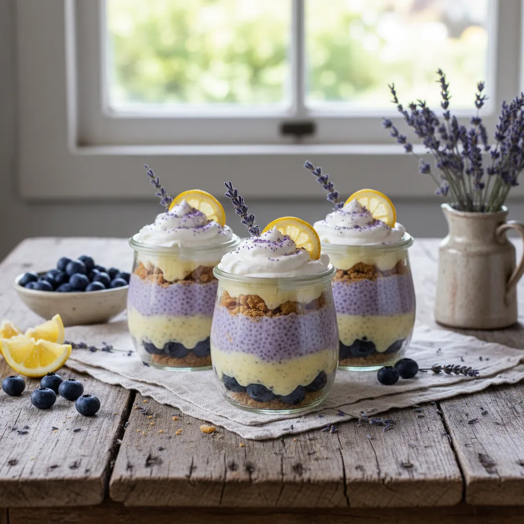Lavender Lemonade Chia Pudding Parfaits