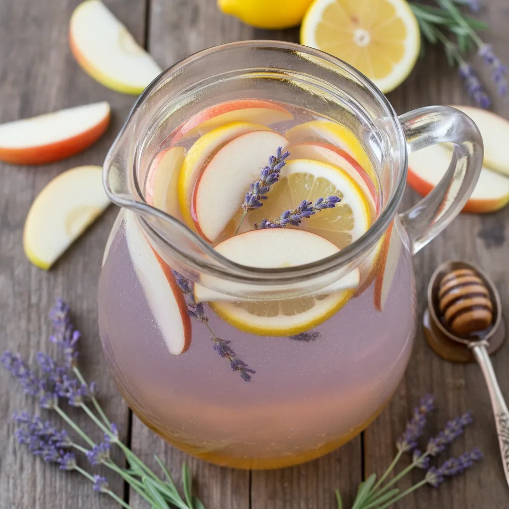 Lavender Lemonade Infusion with Honeycrisp Apple Slices