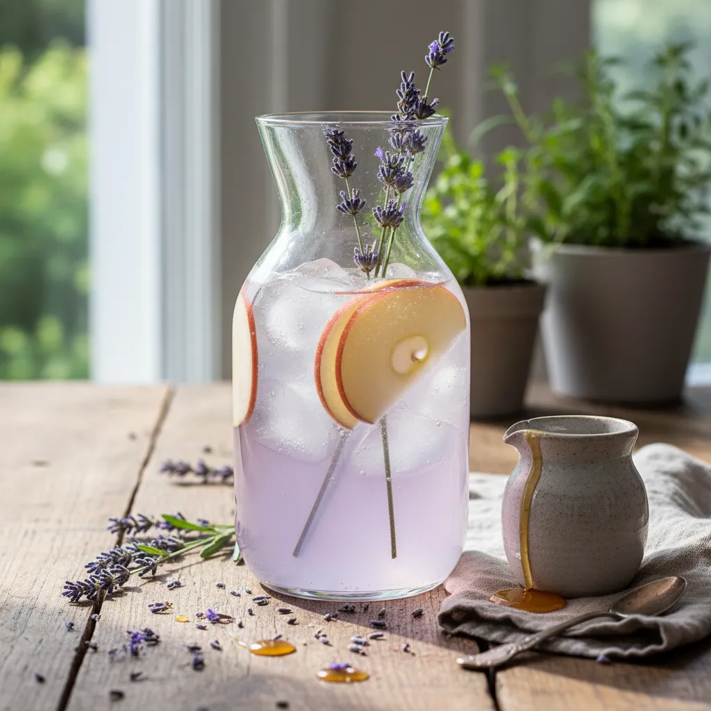Lavender Lemonade Infusion with Honeycrisp Apple Slices