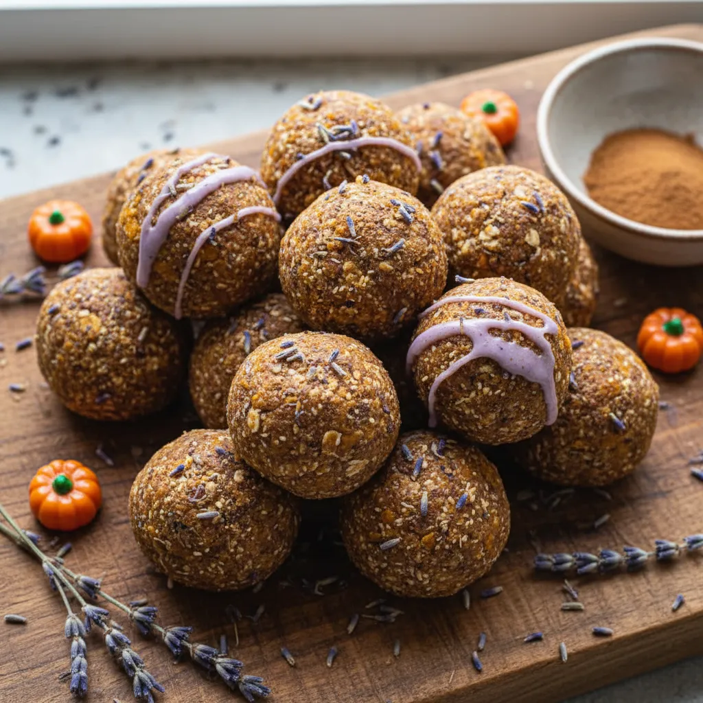 Lavender Pumpkin Spice Energy Bites