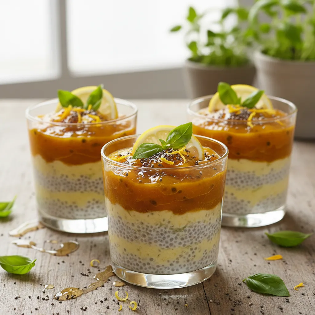Lemon Basil Chia Sunburst Cups