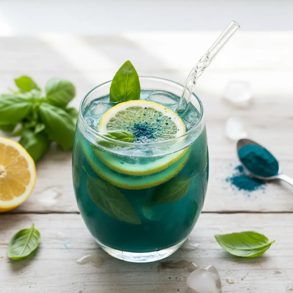 Lemon Basil Spirulina Refresher