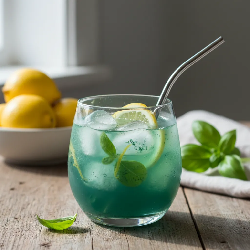 Lemon Basil Spirulina Refresher
