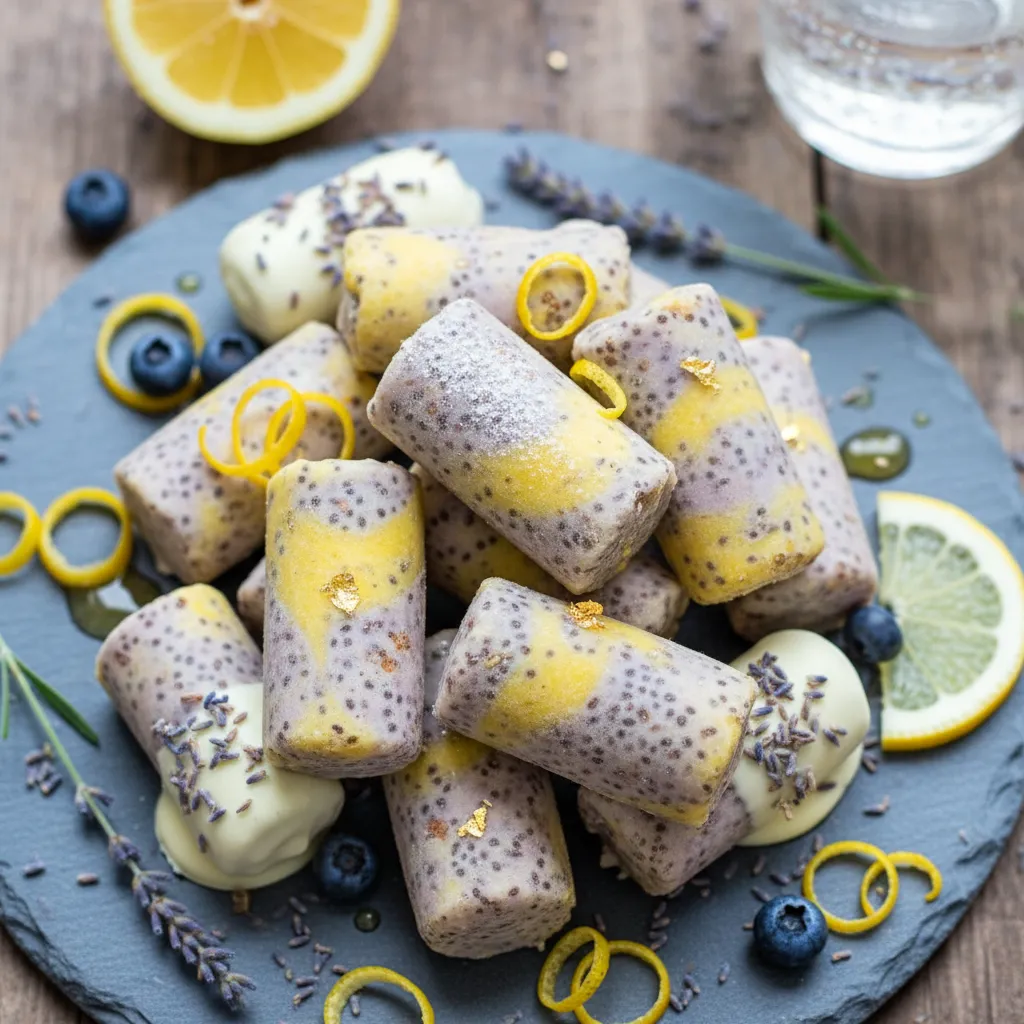 Lemon Lavender Chia Seed Energy Pops