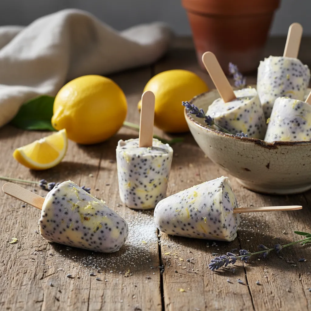 Lemon Lavender Chia Seed Energy Pops